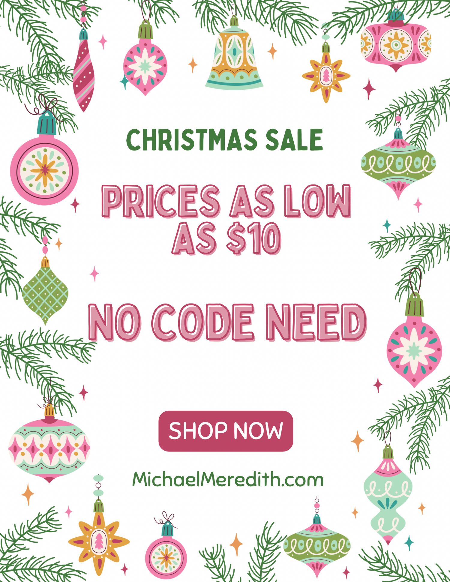 All Inventory Must Go! Christmas sale